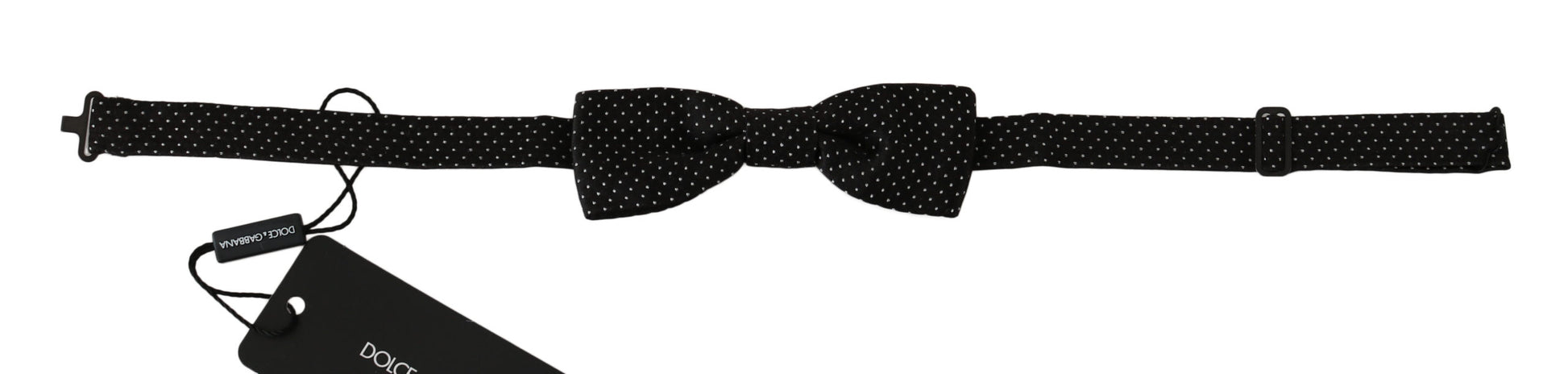 Dolce & Gabbana Black Polka Dots Silk Adjustable Neck Papillon Men Bow Tie Dolce & Gabbana