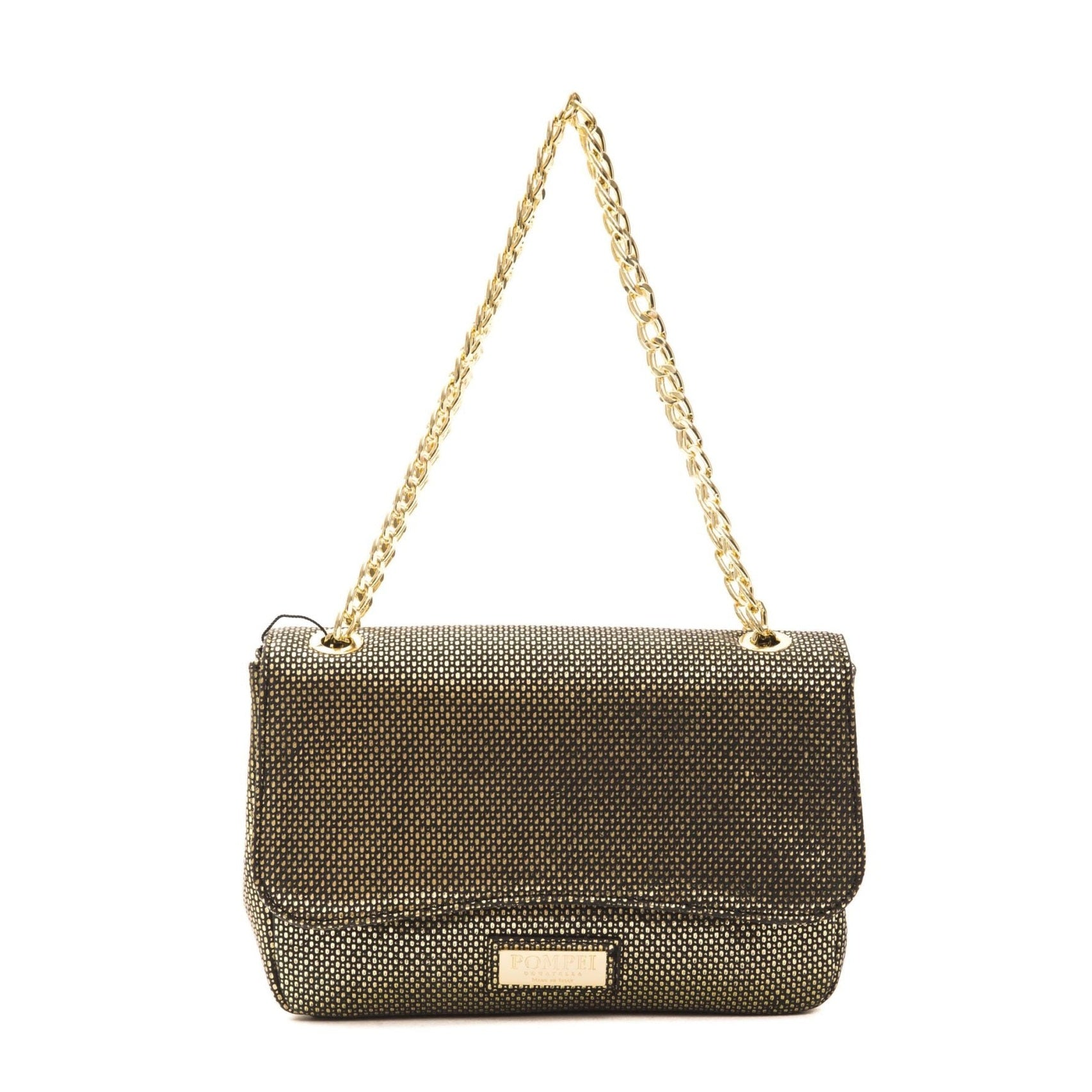 Pompei Donatella Black Leather Women Crossbody Bag Pompei Donatella