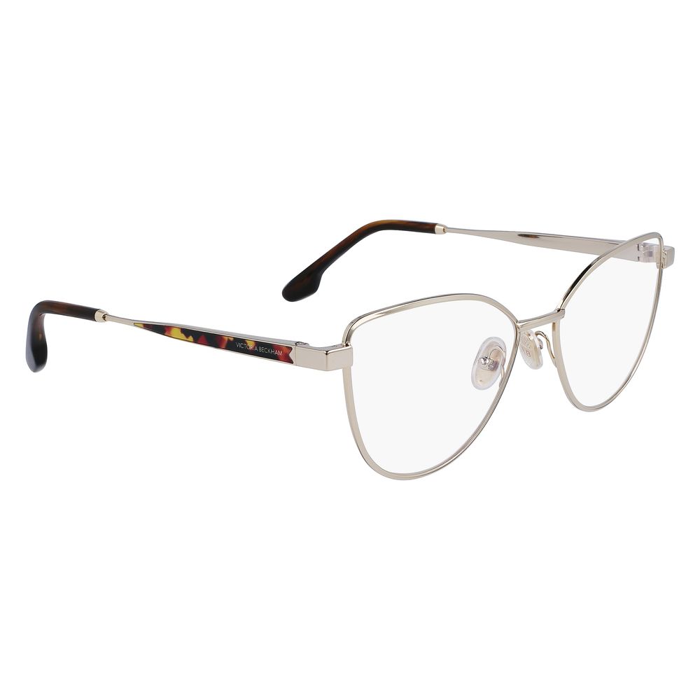 Victoria Beckham Gold Metal Glasses Frames Victoria Beckham