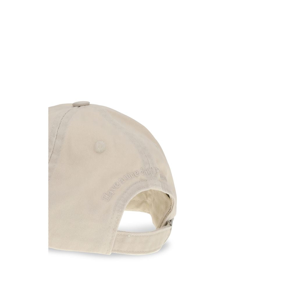 Ganni Beige Cotton Cap Baseball Hat