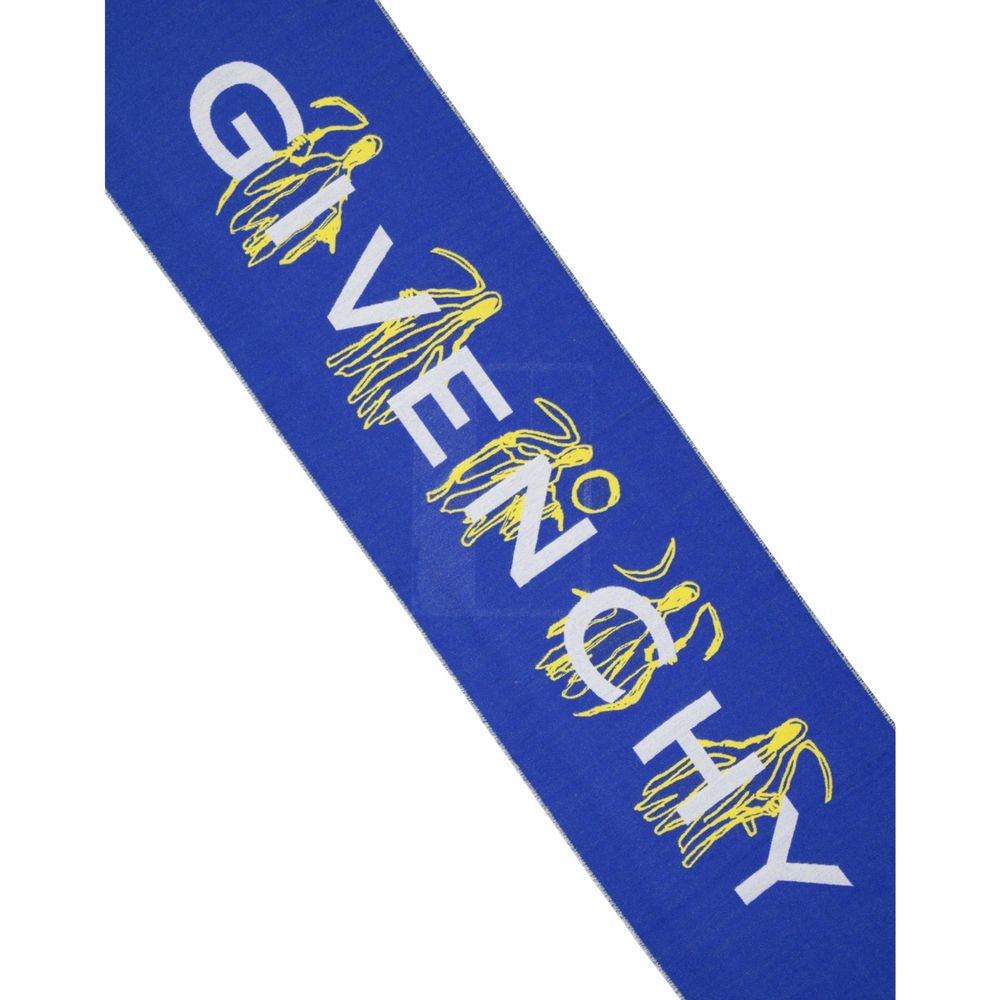 Givenchy Blue Silk Scarf Givenchy