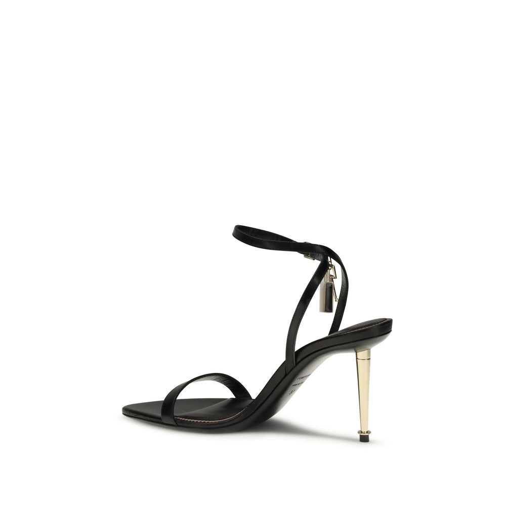 Tom Ford Black Goatskin Stiletto Heel Sandals Tom Ford