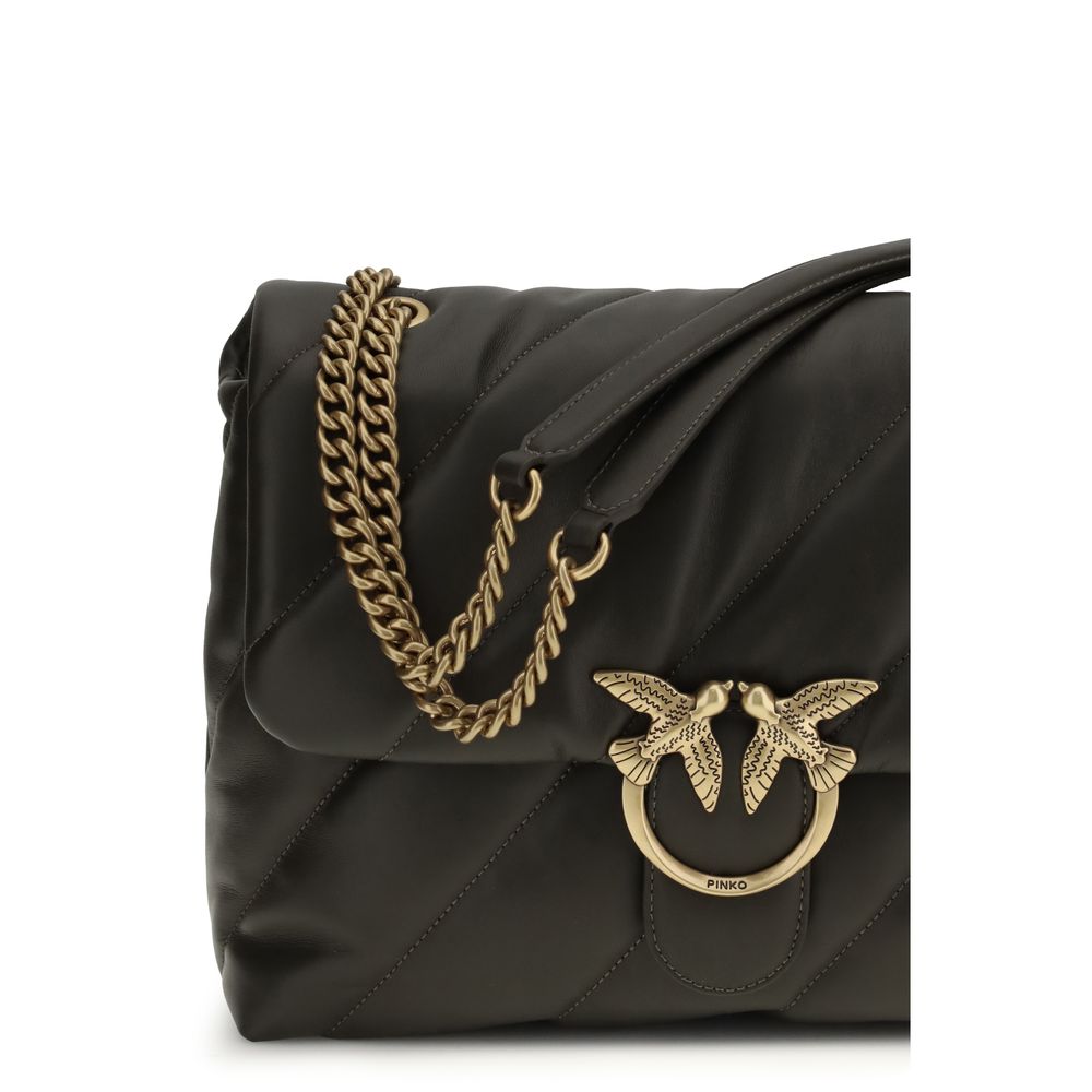 PINKO Bicolor Calf Leather Bos Taurus Shoulder Bag PINKO