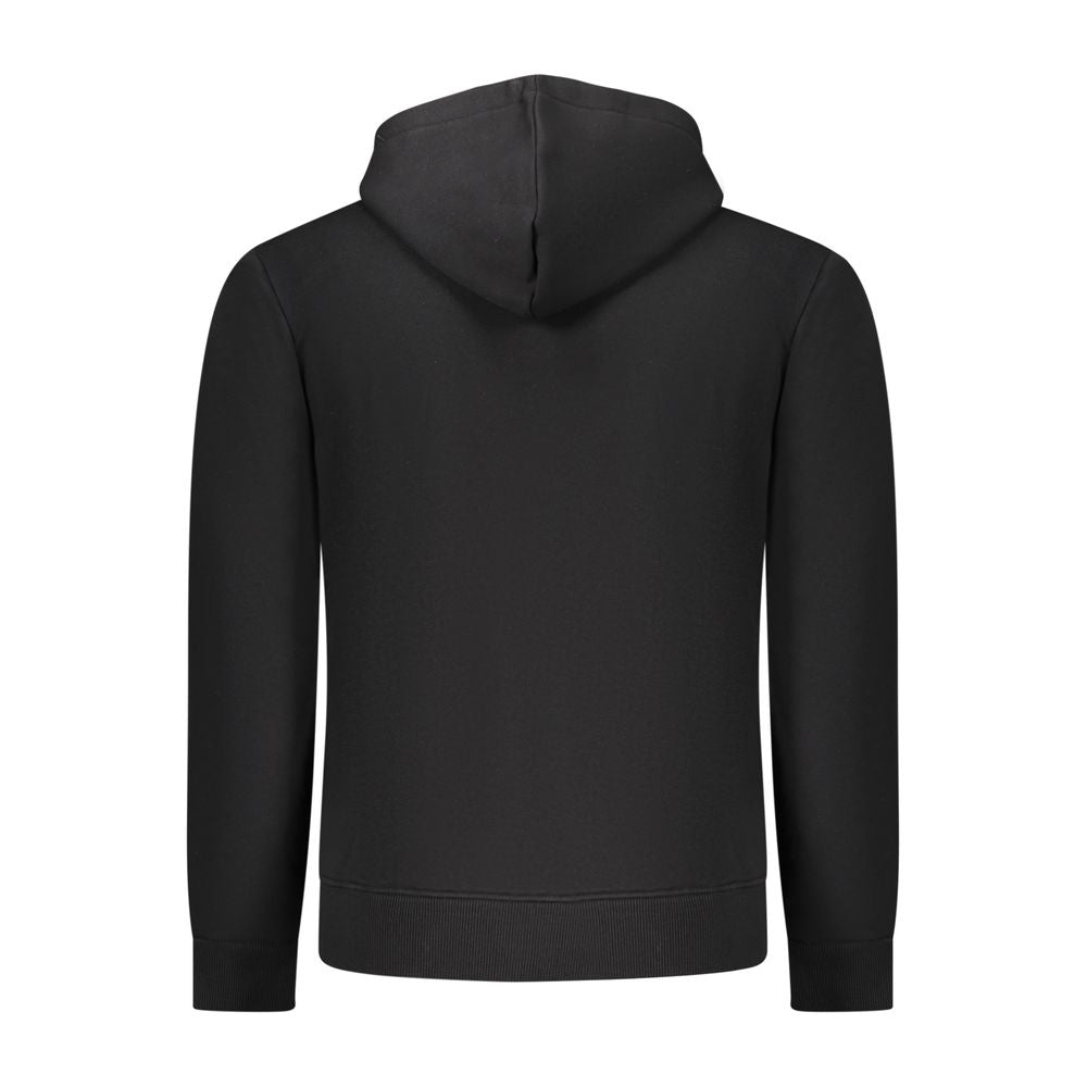 Coveri Moving Black Cotton Men's Hooded Sweatshirt Coveri Moving