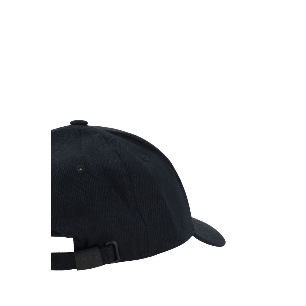 Y-3 Black Cotton Cap Baseball Hat