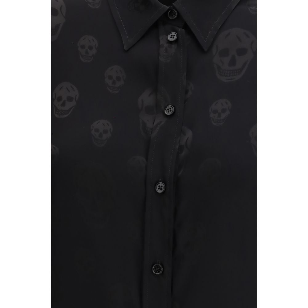 Alexander McQueen Black Viscose Pattern Shirt Alexander McQueen