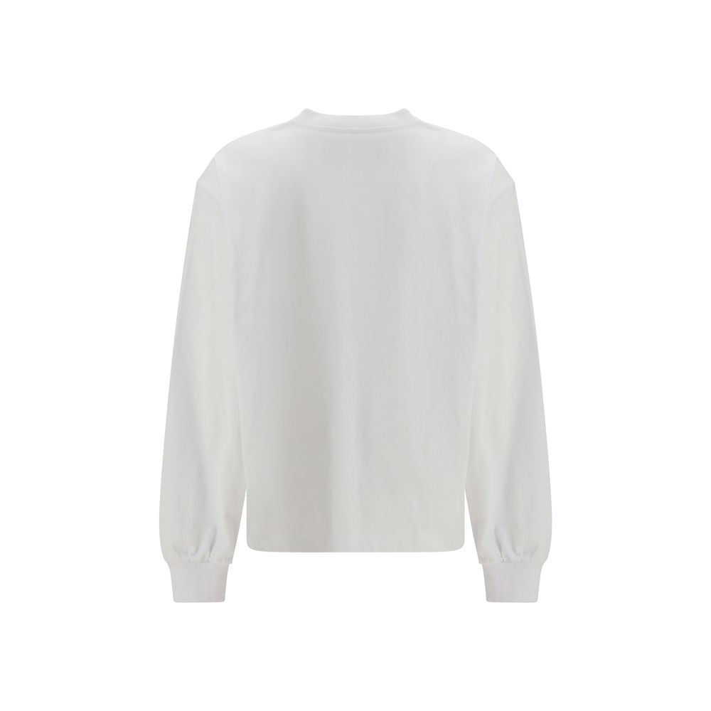 Ganni White Cotton Long Sleeve T-Shirt Ganni