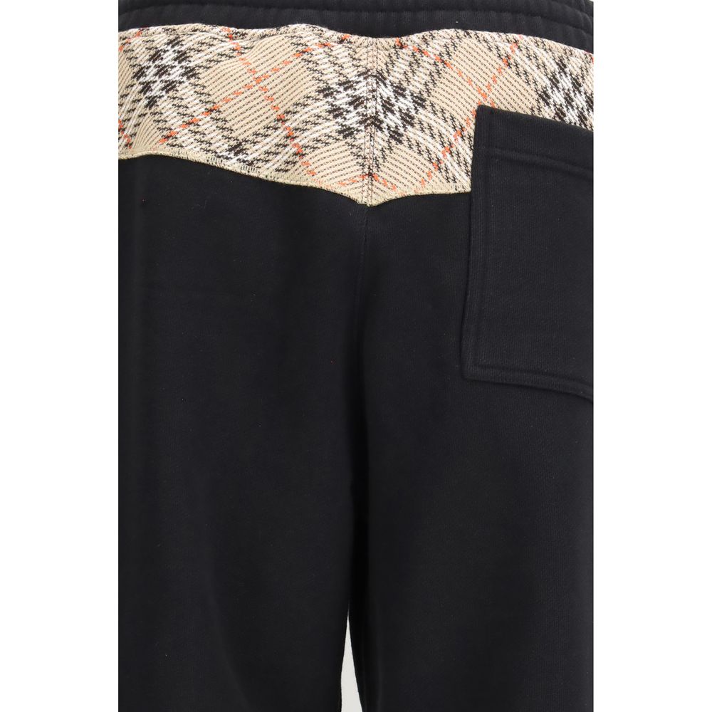 Burberry Black Cotton Joggers Workout Pants Burberry