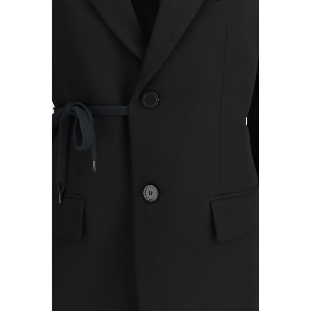 Balenciaga Black Wool Jackets And Coat Balenciaga