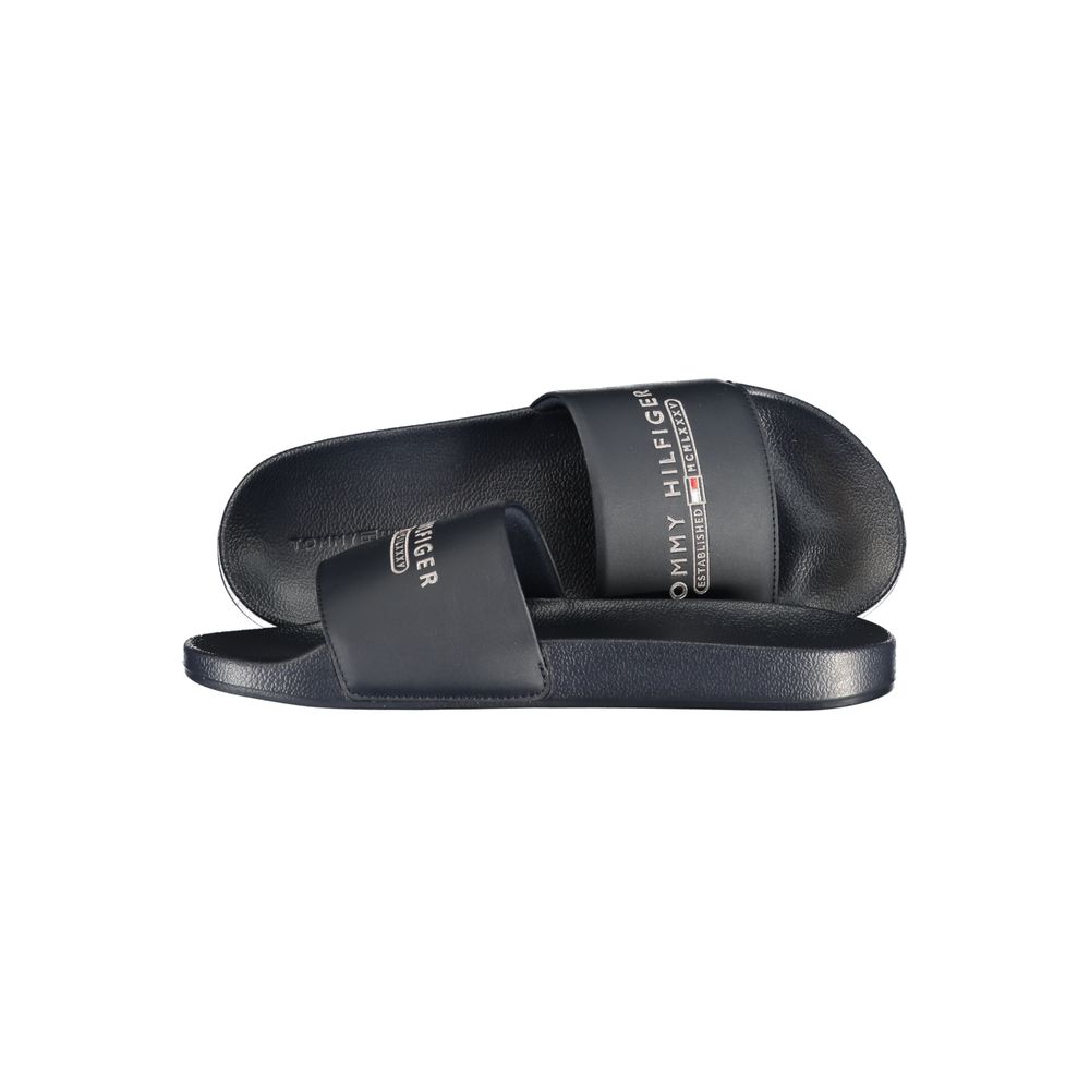Tommy Hilfiger Blue Polyurethane Men Slipper Tommy Hilfiger