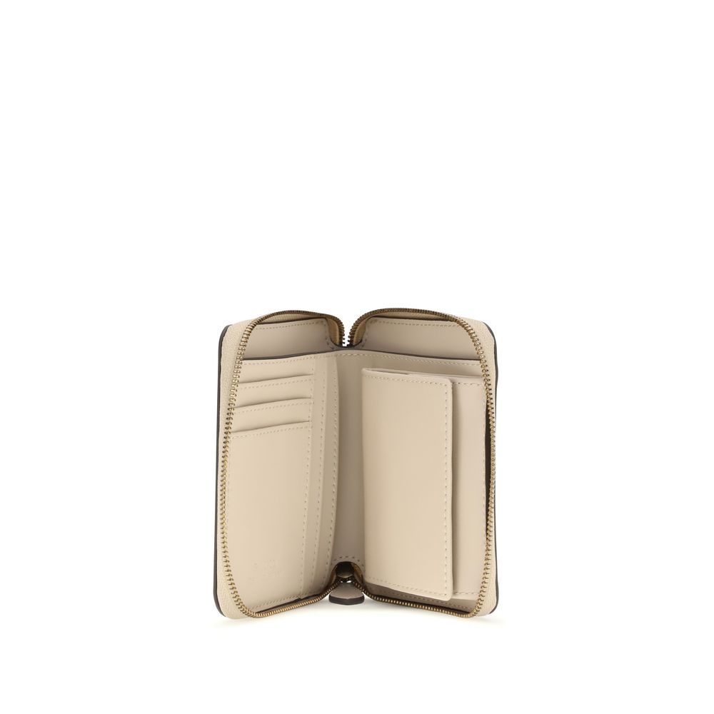 PINKO Beige Calf Leather Bos Taurus Wallet PINKO