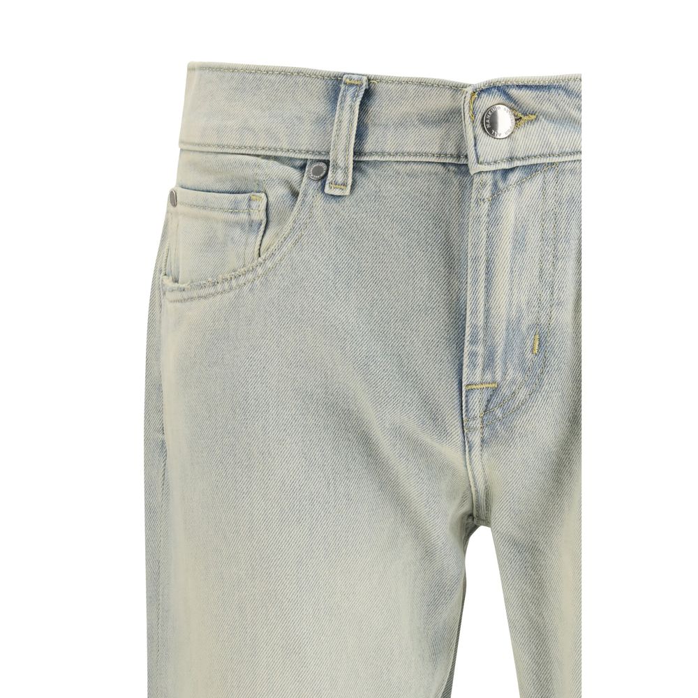 7FOR Cream Cotton Bootcut Jeans 7FOR