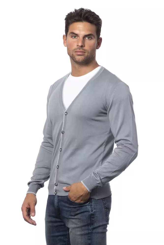 Verri Gray Cotton Cardigan Verri