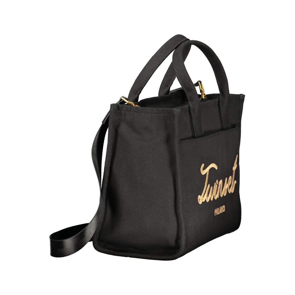 Twinset Nero Cotton Women Tote Twinset