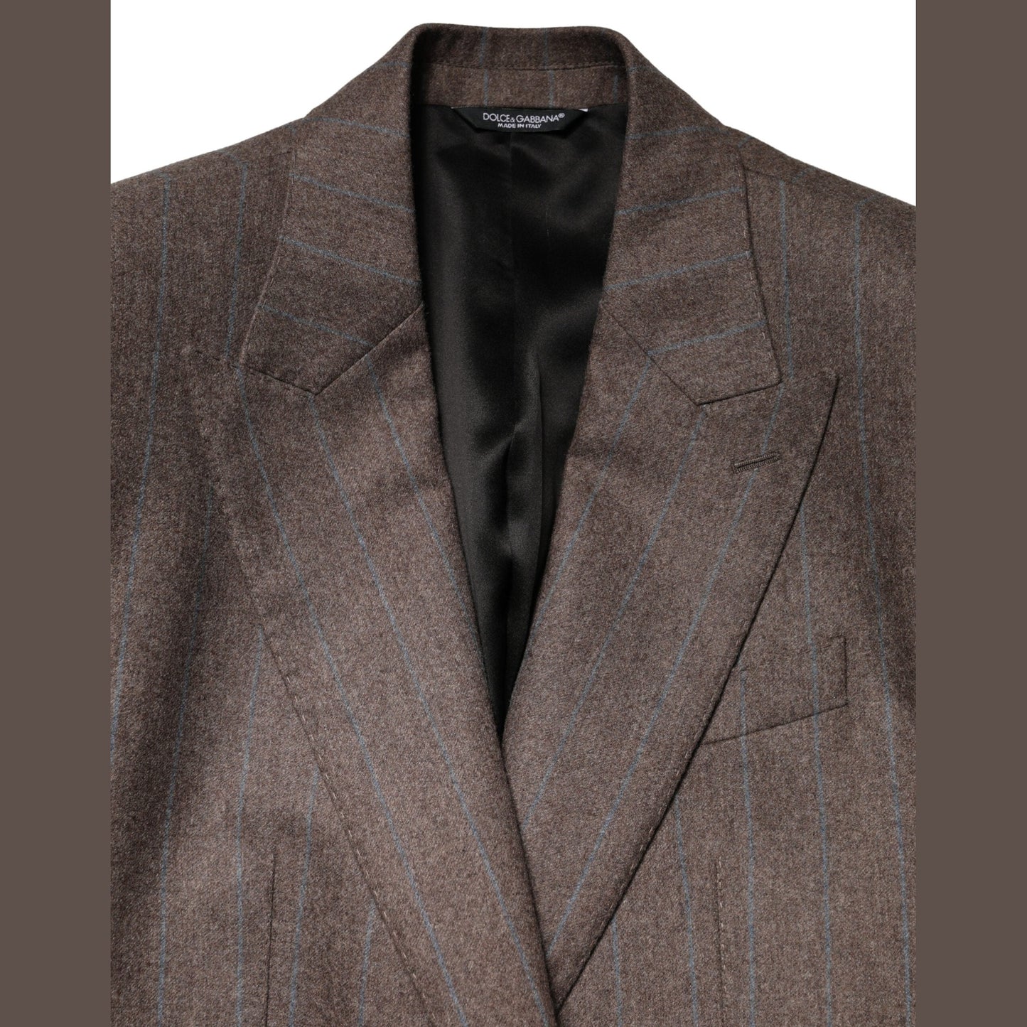 Dolce & Gabbana Brown Stripes Single Breasted Blazer