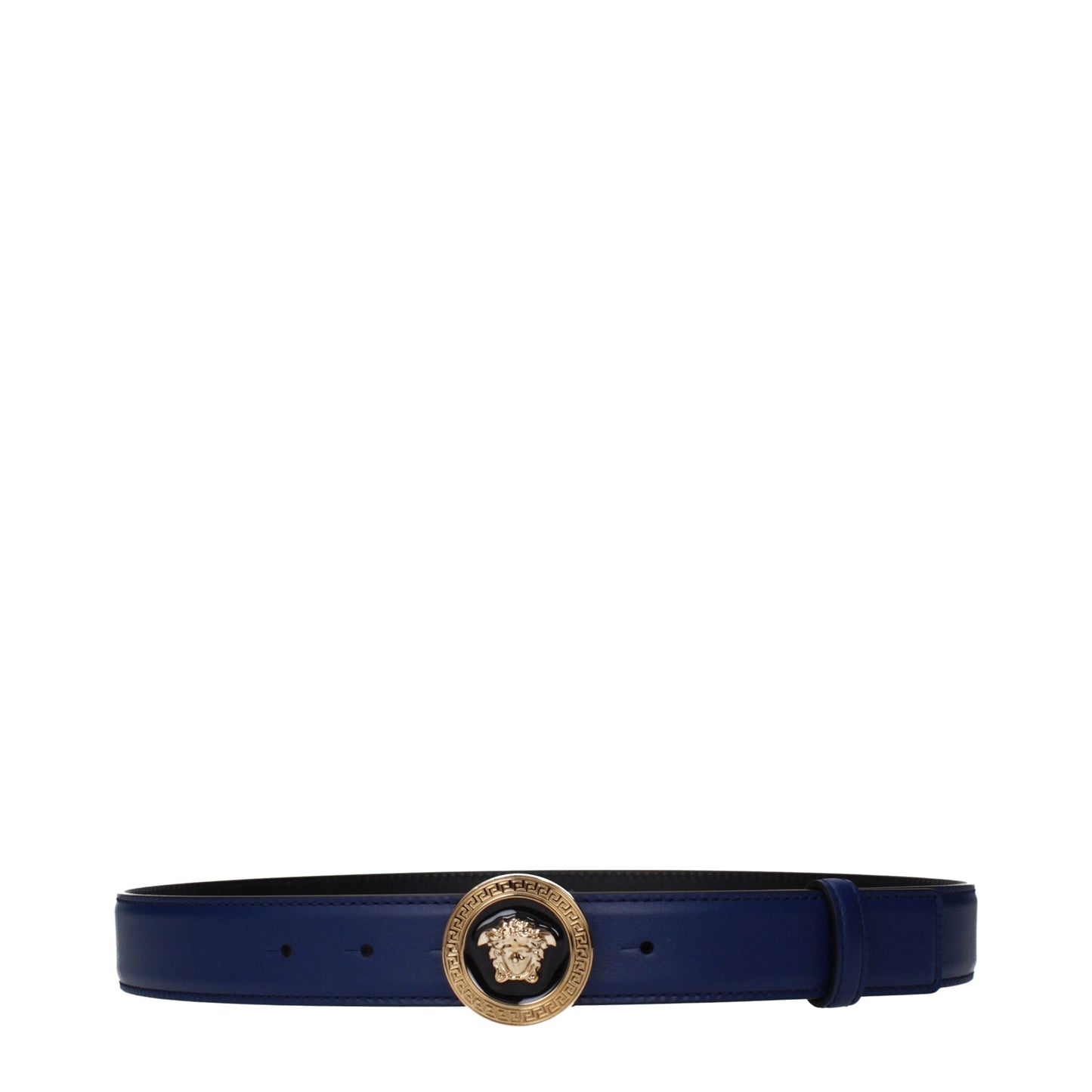 Versace Blue Leather Belt Versace