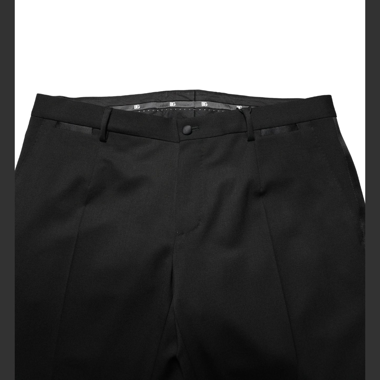 Dolce & Gabbana Black Wool Skinny Men Dress Trouser Pants