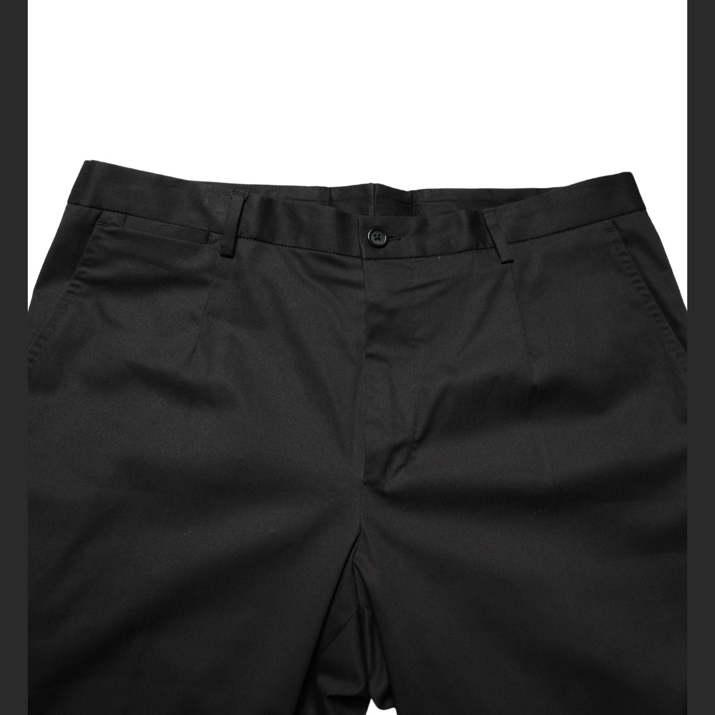 Dolce & Gabbana Black Cotton Skinny Men Dress Trouser Pants