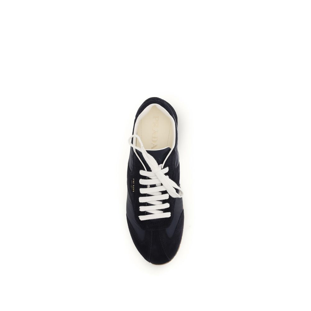 Prada Blue Calf Leather Bos Taurus Athletic Sneakers Prada