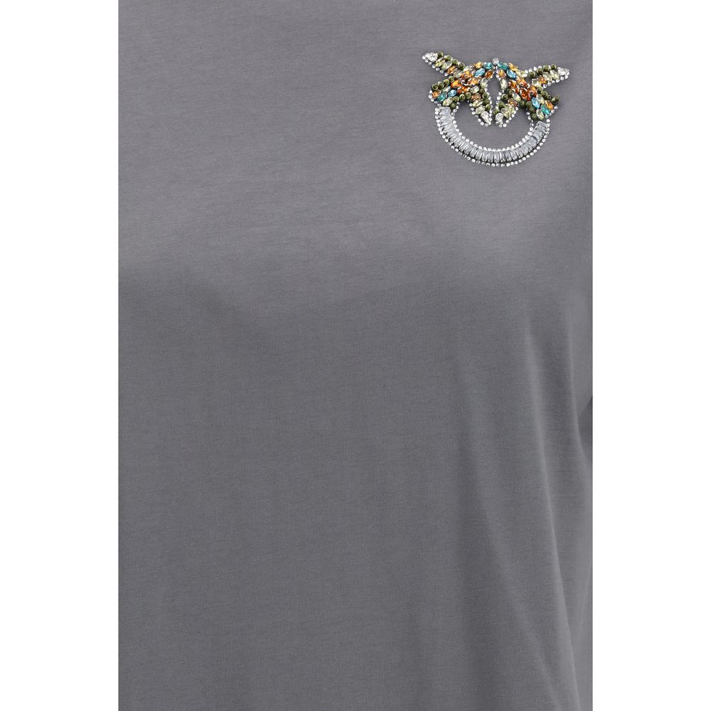 PINKO Gray Cotton T-Shirt PINKO