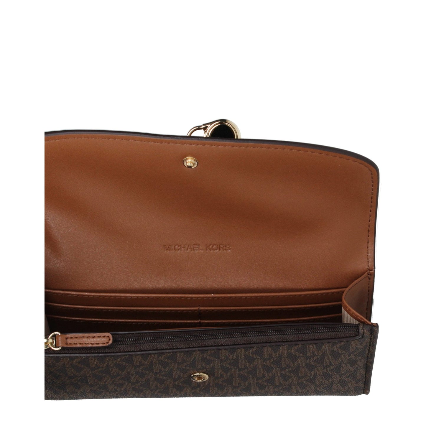 Michael Kors Brown Fabric Wallet Michael Kors