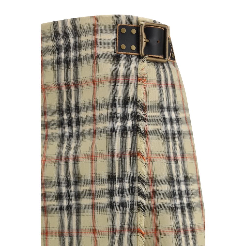 Burberry Multicolor Wool Oves Aries Mini Skirt Burberry