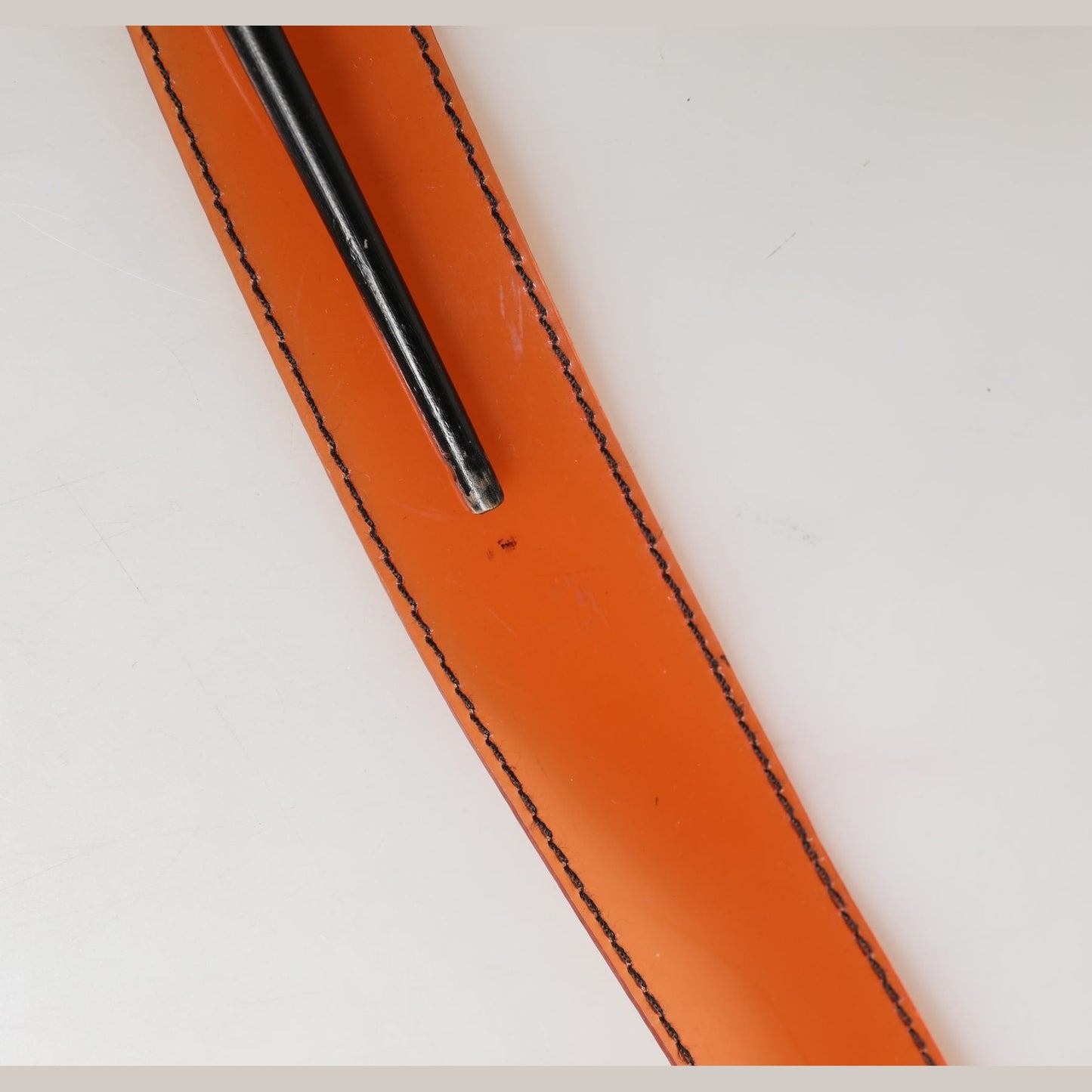 Miu Miu Orange PVC Waist Women Cintura Square Buckle Belt