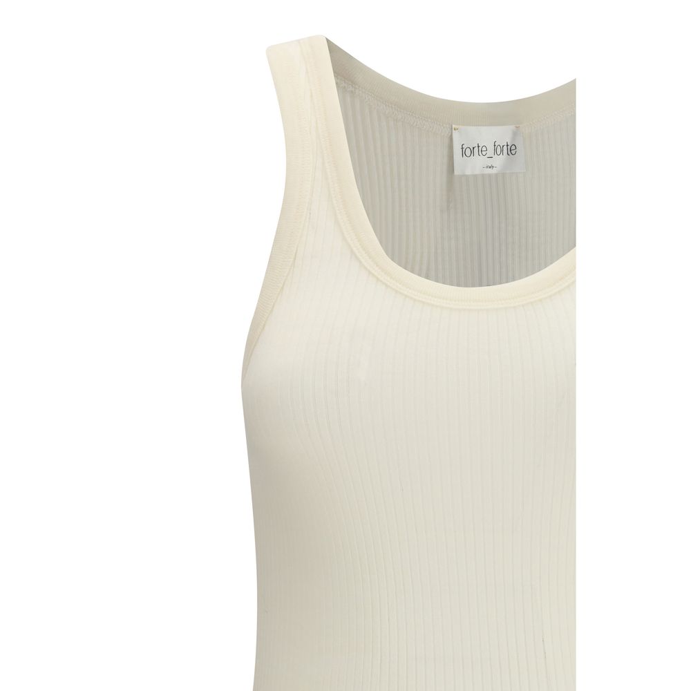Forte_Forte Beige Wool Oves Aries Sleeveles T-Shirt Forte_Forte