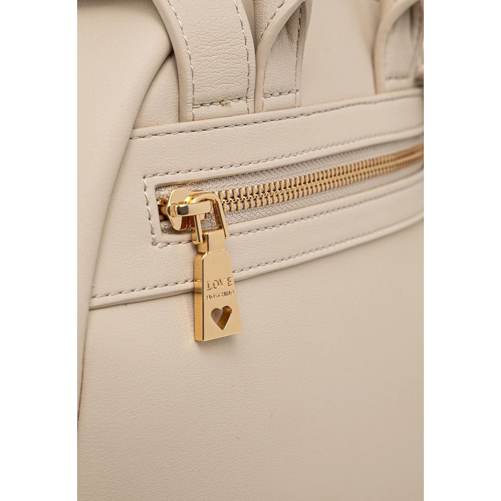 Love Moschino Beige Polyethylene Backpack Love Moschino