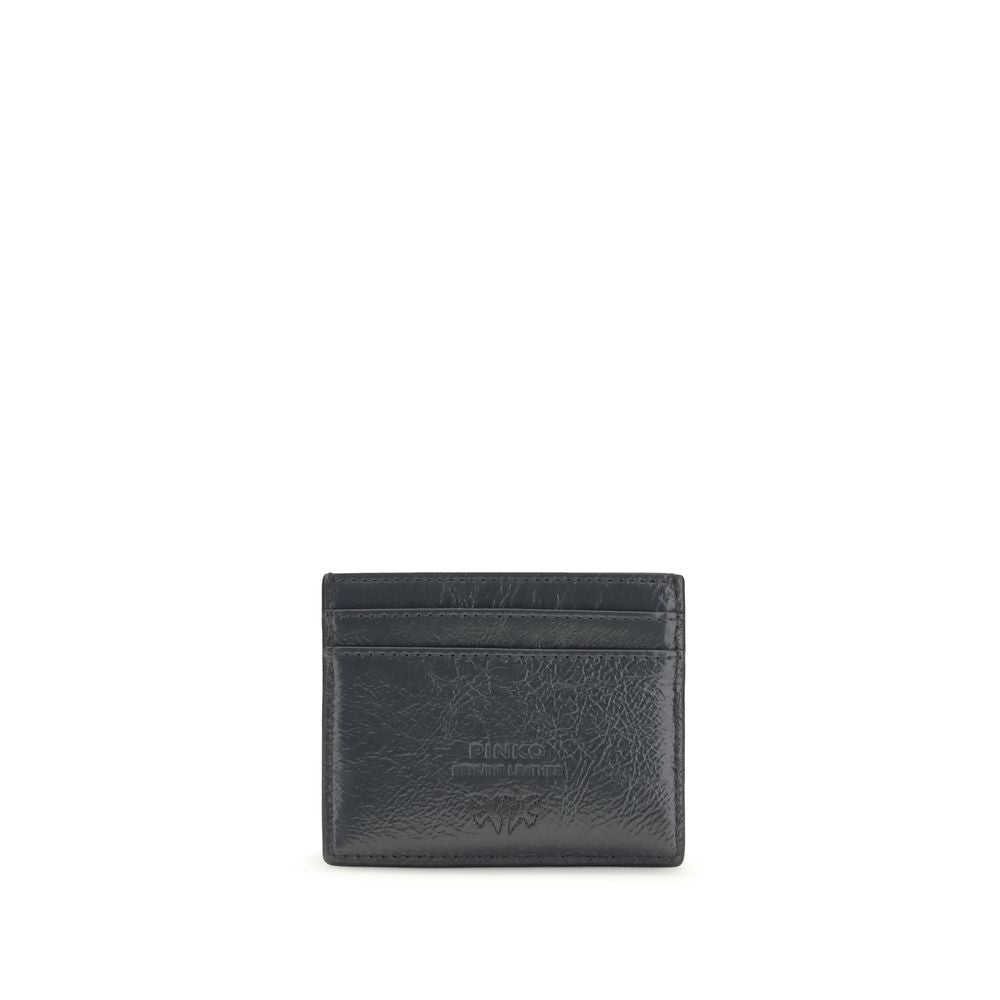 PINKO Gray Calf Leather Bos Taurus Wallet PINKO