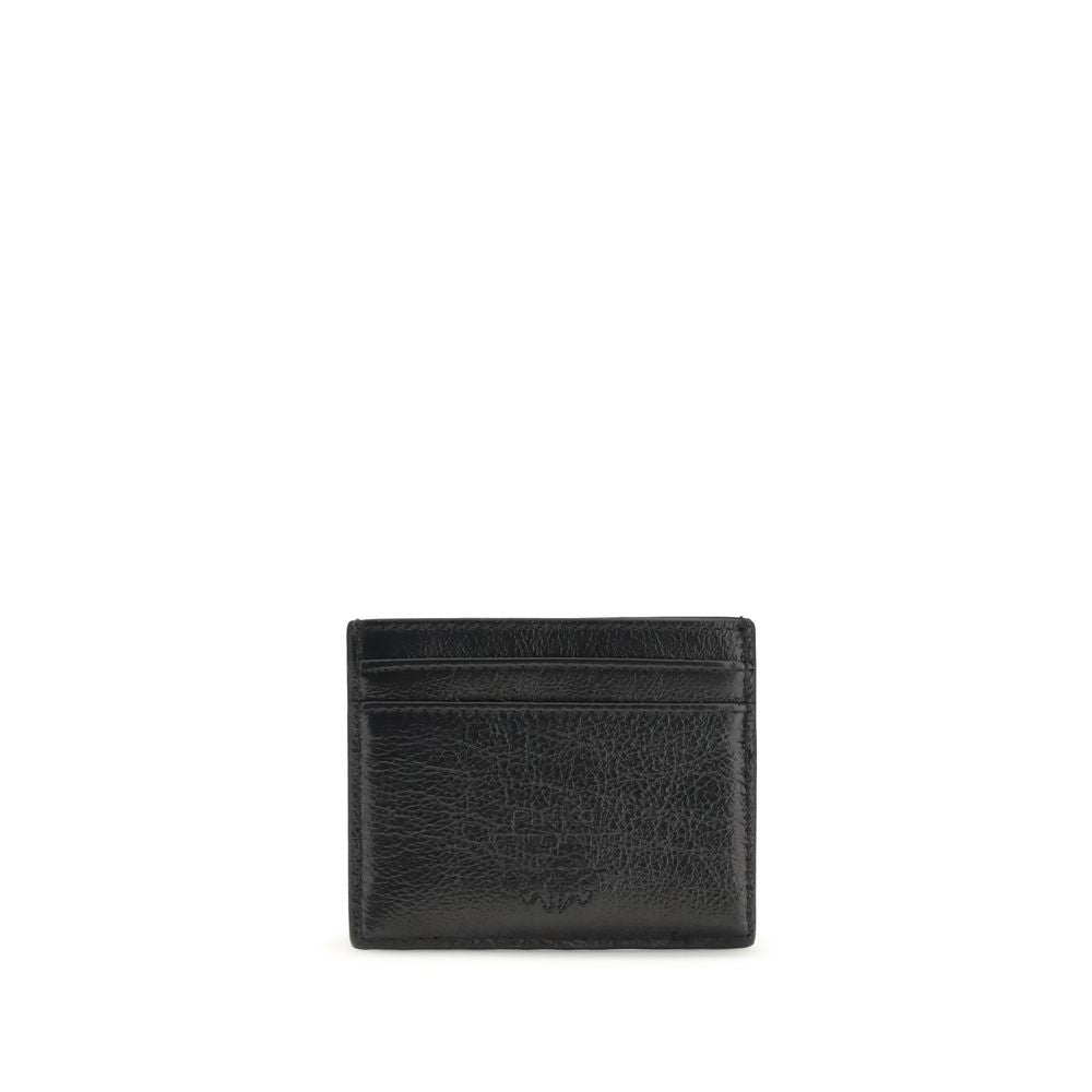 PINKO Black Calf Leather Bos Taurus Wallet PINKO