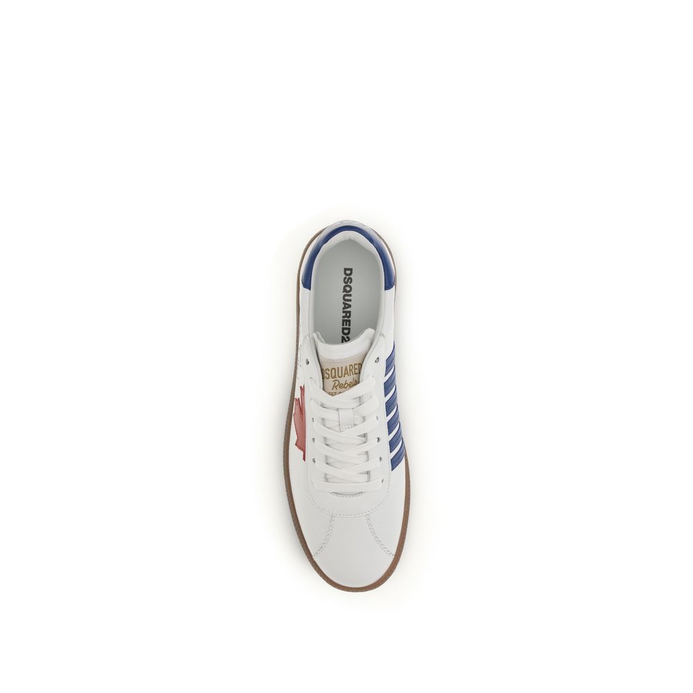Dsquared² White Calf Leather Bos Taurus Chunky Sneakers Dsquared²