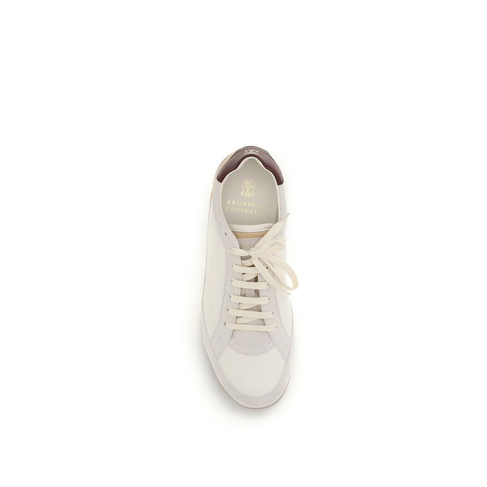 Brunello Cucinelli Beige Deer Low Top Sneakers Brunello Cucinelli