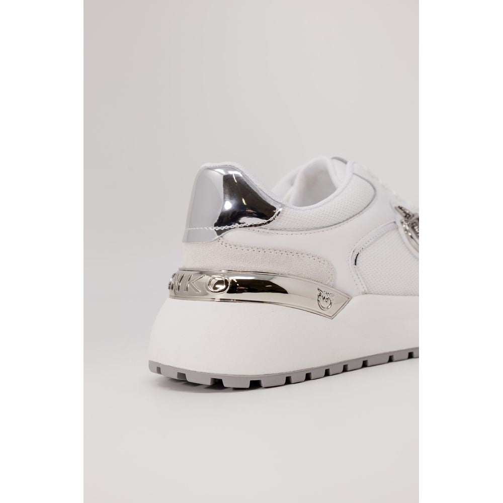 PINKO White Leather Low Top Sneakers PINKO