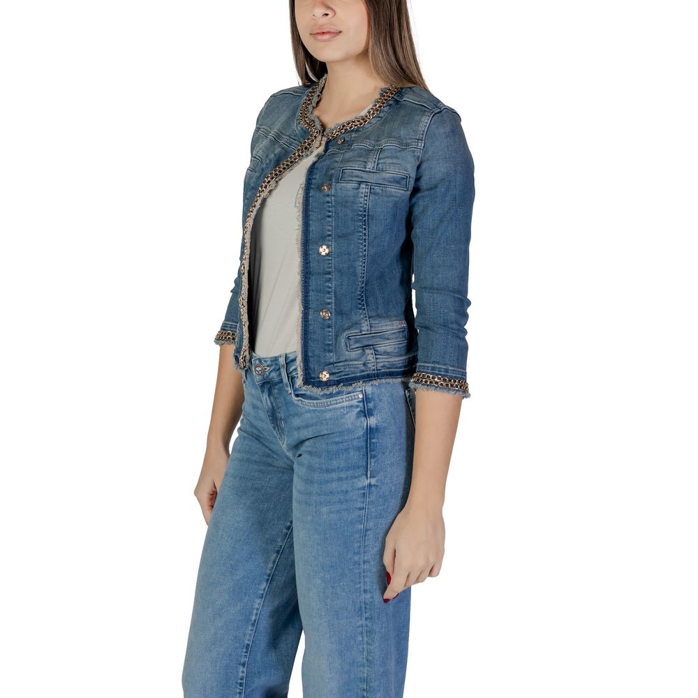 Liu Jo Light Blue Cotton Denim Jacket Liu Jo