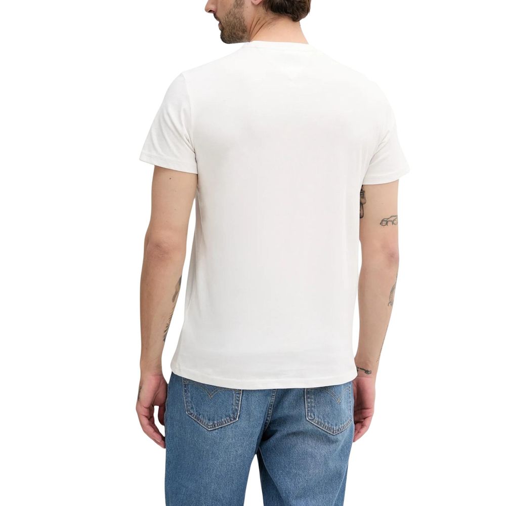 Tommy Hilfiger Jeans Cream Recycled Cotton T-Shirt Tommy Hilfiger Jeans