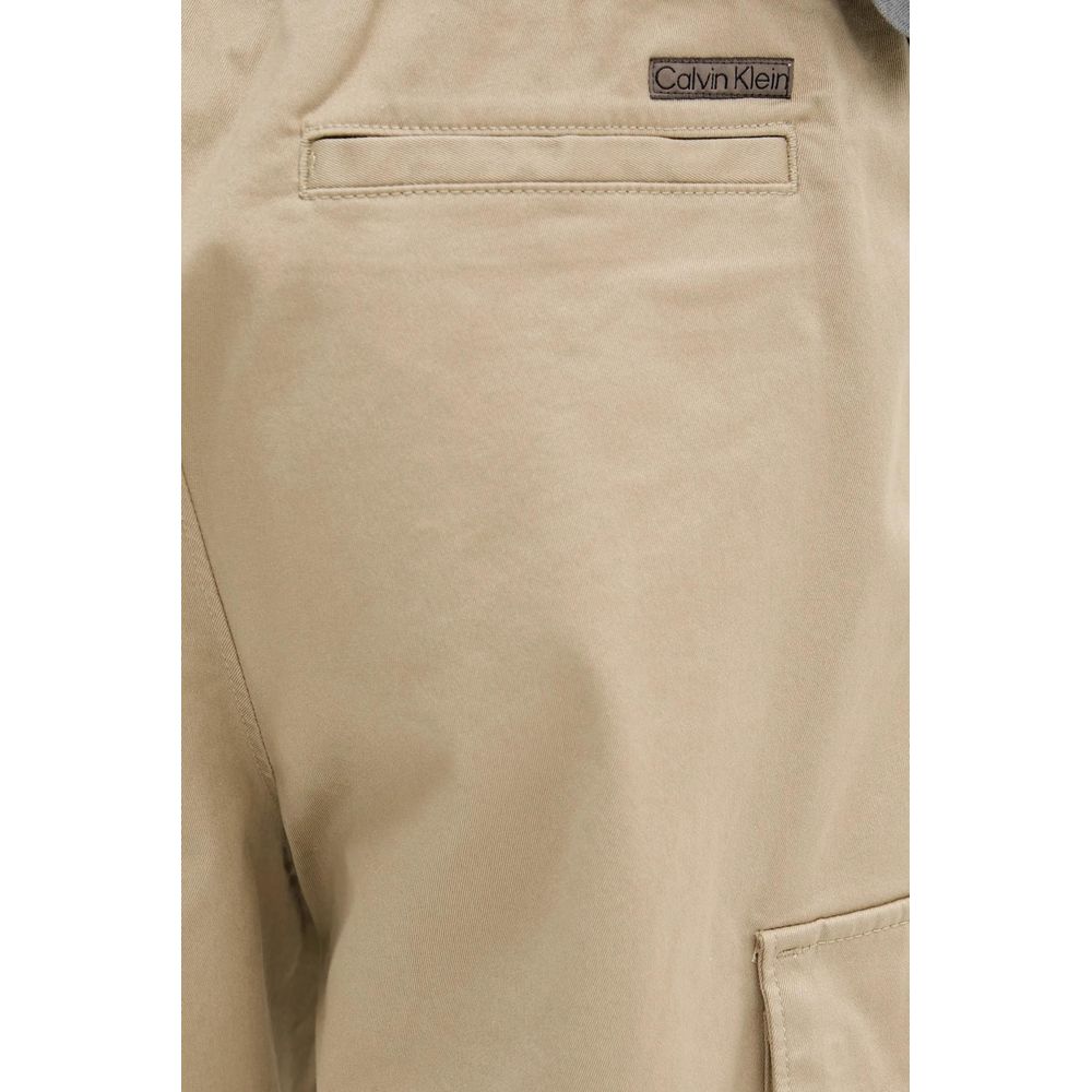 Calvin Klein Jeans Beige Cotton Cargo Pants Calvin Klein Jeans
