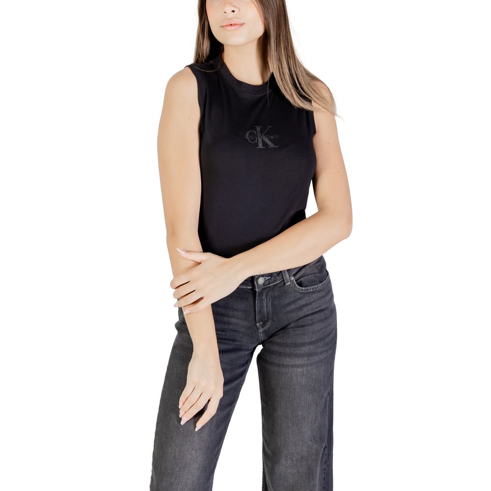 Calvin Klein Jeans Black Cotton T-Shirt Calvin Klein Jeans