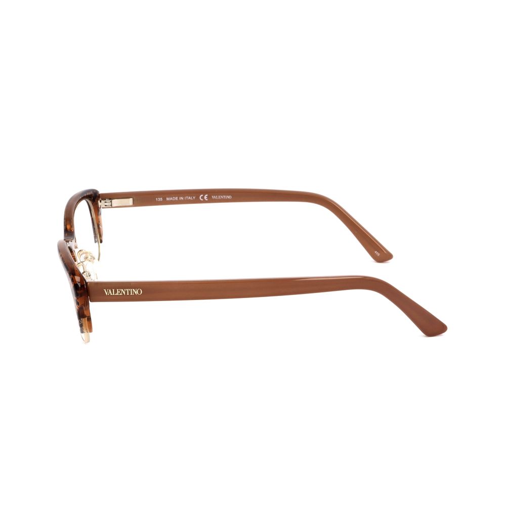 Valentino Garavani Brown Metal Glasses Frames