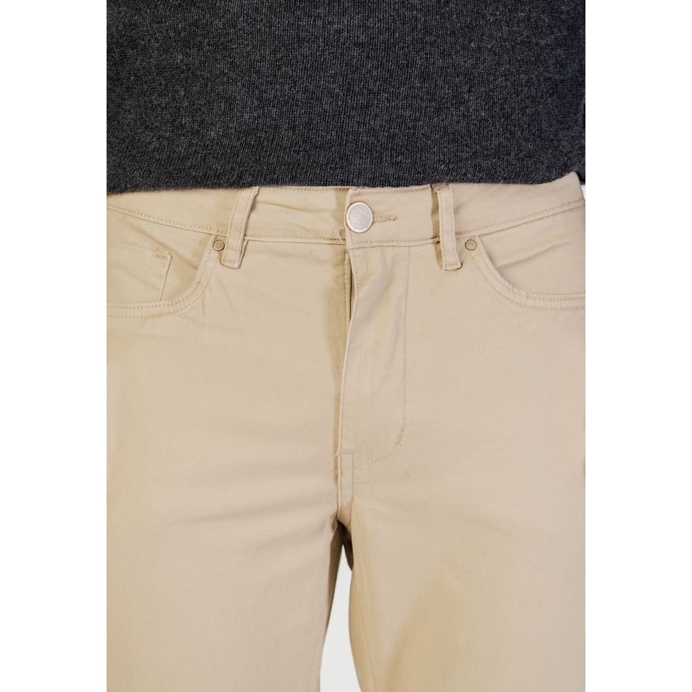 Borghese Beige Cotton Skinny Pants Borghese