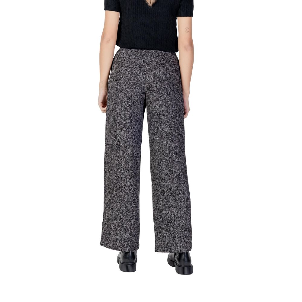Jacqueline De Yong Black Polyester Flared Pants Jacqueline De Yong