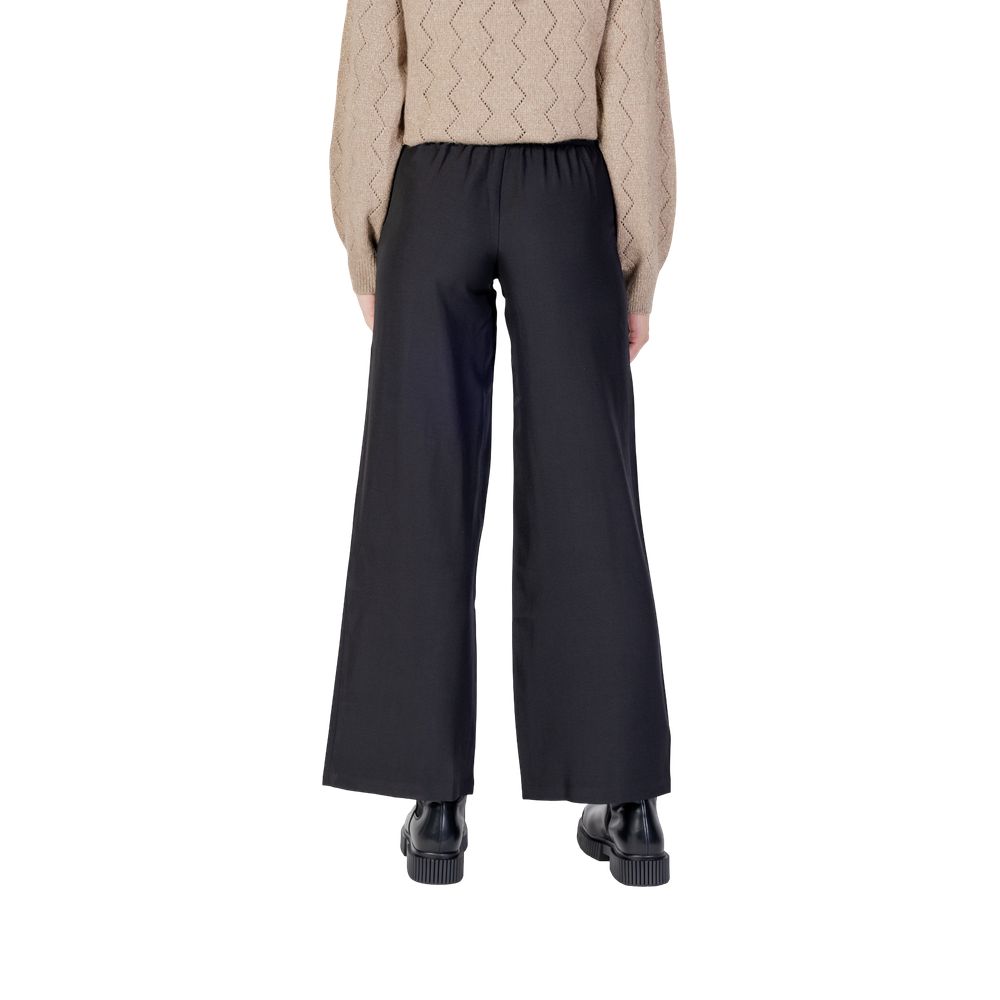Jacqueline De Yong Black Polyester Flared Pants Jacqueline De Yong