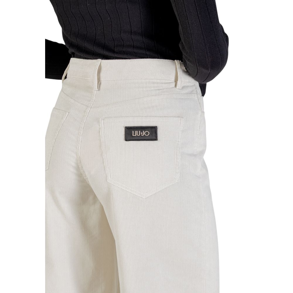 Liu Jo Beige Cotton Casual Pants Liu Jo