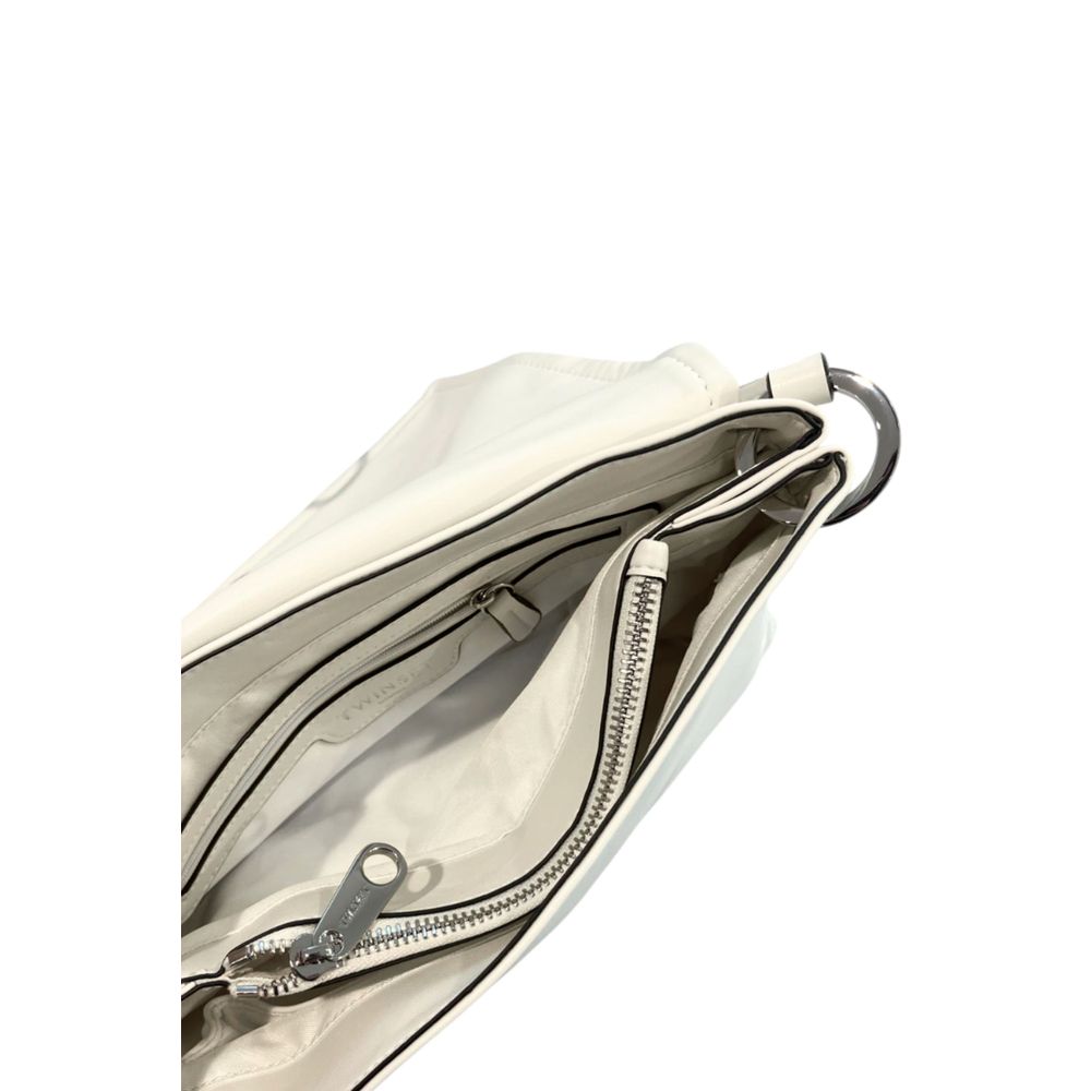 Twinset White PU Women Shoulder Bag Twinset