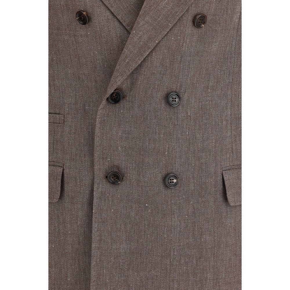 Brunello Cucinelli Brown Linen Blazer Brunello Cucinelli