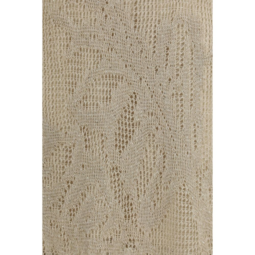 Brunello Cucinelli Beige Linen Casual Dress Brunello Cucinelli