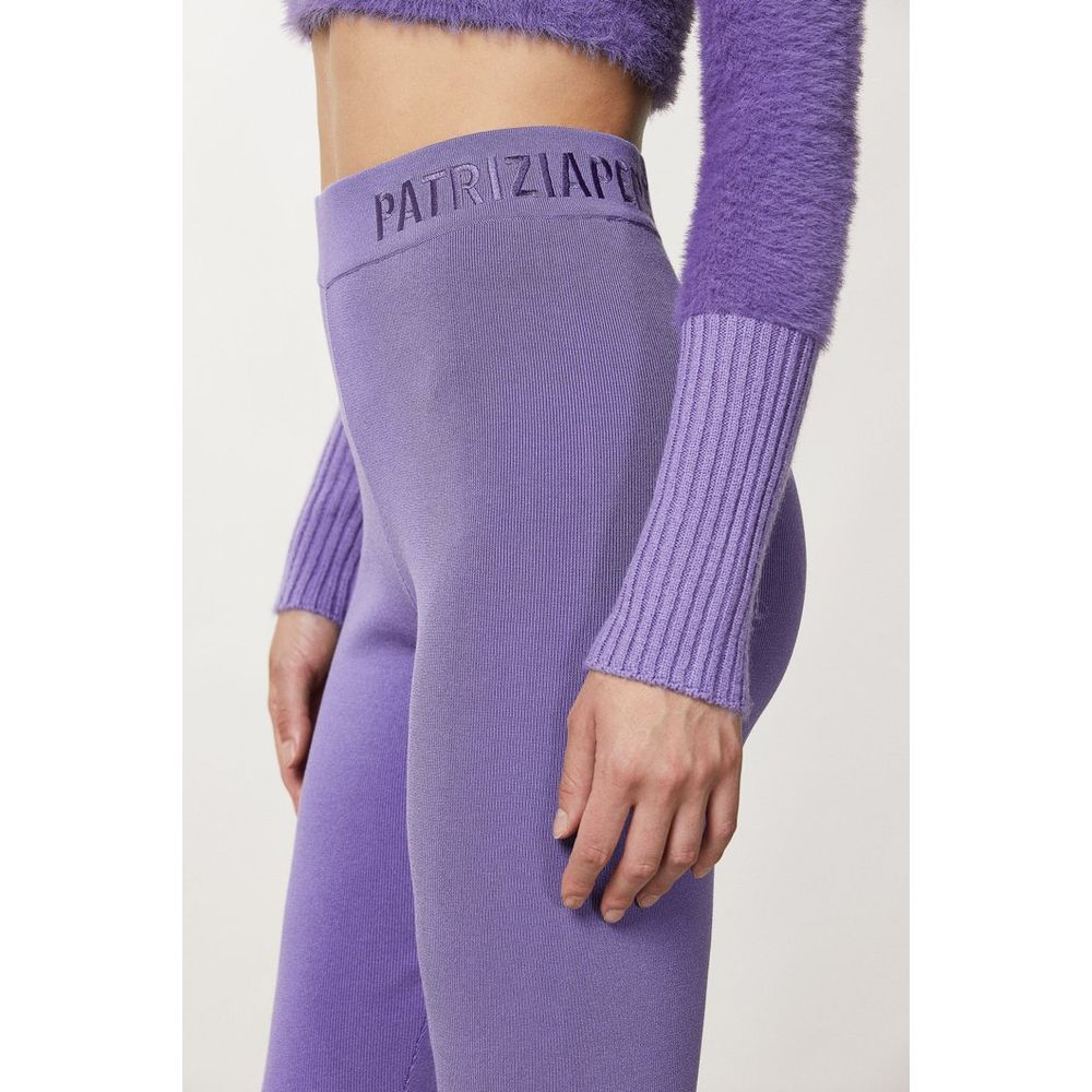 Patrizia Pepe Purple Lyocell Leggings Patrizia Pepe
