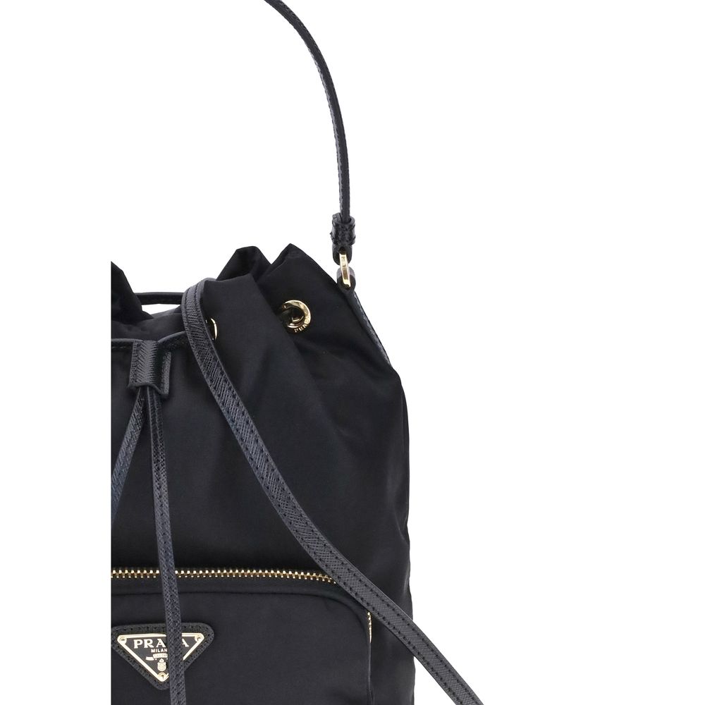 Prada Black Recycled Polyamide Backet Bag Prada