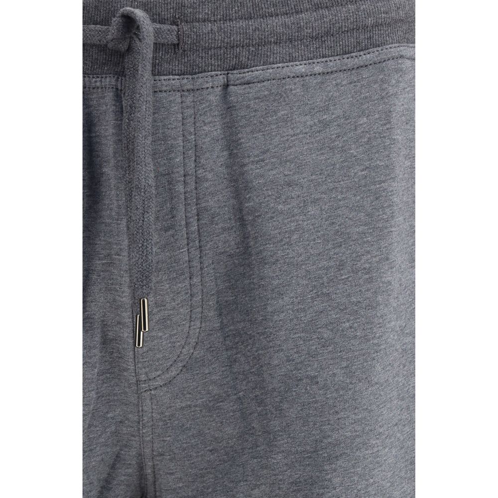 Brunello Cucinelli Gray Cotton Joggers Workout Pants