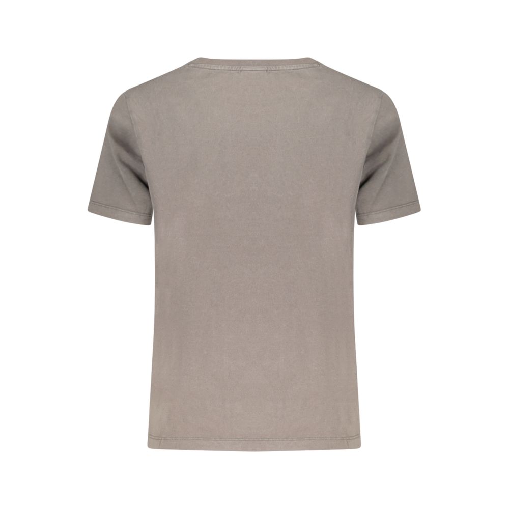 Desigual Grigio Cotton Women T-Shirt Desigual